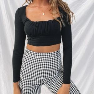 Beginning Boutique Elm Fox Top Black